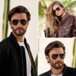 Polarized Pilot Classic Aviator Sunglasses - Brown