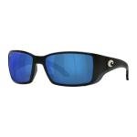 Costa Del Mar Matte Black Sunglasses with Blue Lenses