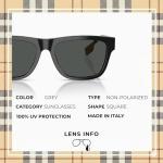 Burberry BE4293 Square Acetate Sunglasses with eSHADES Kit