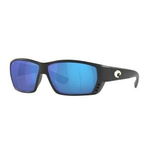 Costa Del Mar Matte Black Sunglasses with Blue Lenses