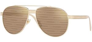 Versace Gold Frame Sunglasses with Brown Lenses