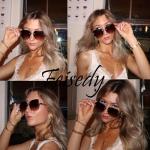 FEISEDY Women’s Classic Rimless Sunglasses with Diamond Lenses