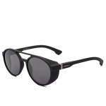 Orion Round Steampunk Sunglasses with UV 400 Protection