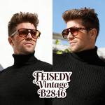 FEISEDY Vintage Pilot Sunglasses for Men and Women