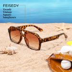 FEISEDY Vintage Pilot Sunglasses for Men and Women