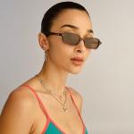 Le Specs Pilferer Rectangle Sunglasses - Toffee Tort