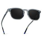 Polarized Rounded Square Men's Sunglasses - Denim Blue