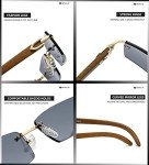 Heptagram Rimless 90s Style Retro Sunglasses