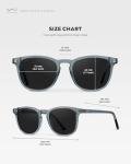 Polarized Rounded Square Men's Sunglasses - Denim Blue