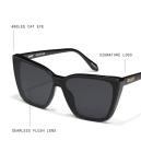 Quay Women's Oversized Polarized Cat Eye Sunglasses
