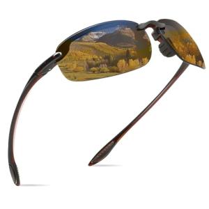 WISTON Polarized Rimless Sports Sunglasses – Brown