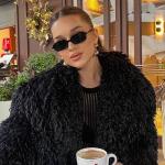 JUDOO Retro 90s Rectangle Sunglasses - Black/Grey