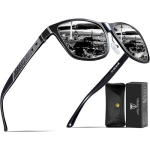 ATTCL Men's Polarized Retro Metal Sunglasses 18587