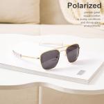 Gleyemor Polarized Square Aviator Sunglasses for Men