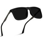 Matte Black Polarized Flat Top Men's Sunglasses