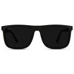 Matte Black Polarized Flat Top Men's Sunglasses