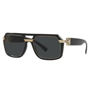 Versace Black Frame Sunglasses with Dark Grey Lenses