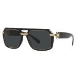 Versace Black Frame Sunglasses with Dark Grey Lenses