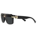 Versace Black Frame Sunglasses with Dark Grey Lenses