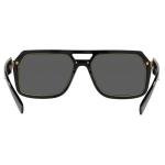 Versace Black Frame Sunglasses with Dark Grey Lenses