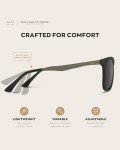 Matte Black Polarized Flat Top Men's Sunglasses