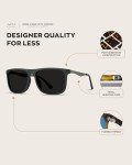 Matte Black Polarized Flat Top Men's Sunglasses