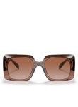 Versace Brown Gradient Rectangle Sunglasses