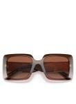 Versace Brown Gradient Rectangle Sunglasses