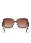 Versace Brown Gradient Rectangle Sunglasses