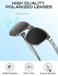 Retro Polarized Metal Frame Sunglasses for Men/Women