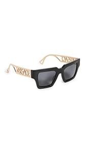 Versace Women’s Black Frame Sunglasses with Grey Lenses