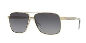 Versace Men's Pale Gold Sunglasses with Grey Lenses