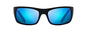 Maui Jim Peahi Polarized Wrap Sunglasses - Black/Blue