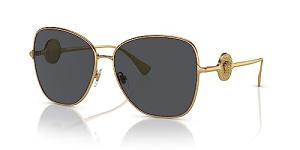 Versace Women's Gold Frame Sunglasses with Dark Lenses