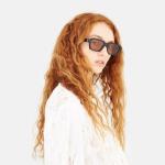 RETROSUPERFUTURE Caro Sunglasses - Black/Brown Lens