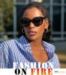 FEISEDY Polarized Vintage Cat Eye Sunglasses