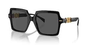 Versace Black Frame Sunglasses with Dark Grey Lenses