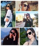 FEISEDY Polarized Vintage Cat Eye Sunglasses