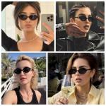 Gleyemor 90s Retro Oval Sunglasses for All