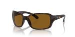 Ray-Ban RB4068 Women's Square Sunglasses, Havana/Brown