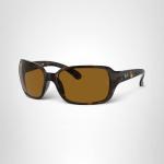 Ray-Ban RB4068 Women's Square Sunglasses, Havana/Brown
