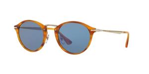 Persol PO3166S Round Sunglasses - Brown/Light Blue