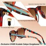 CARFIA Women’s Cateye Polarized Sunglasses, UV Protection