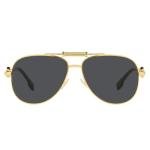 Versace Gold Frame Sunglasses with Dark Grey Lenses