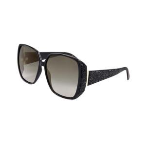 Jimmy Choo Glitter Square Cloe Sunglasses - Black
