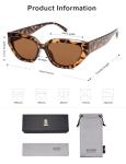 SOJOS Cute Cat Eye Polarized Sunglasses - Tortoise