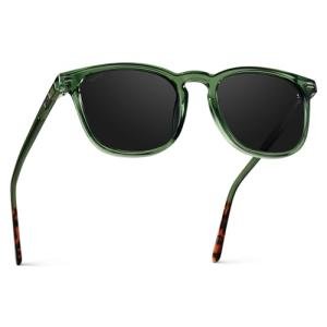 WearMe Pro Polarized Round Square Sunglasses - Green/Black