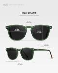 WearMe Pro Polarized Round Square Sunglasses - Green/Black