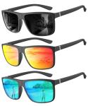 QALLY Men's Polarized Sports Sunglasses - UV400