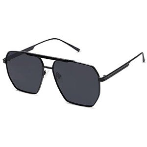 Retro Oversized Polarized Square Sunglasses for Everyone